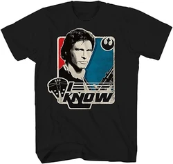 JRJZ Mens Clothing Kids Palestine STAR WARS Han Solo I Know, Leia I Love You T-Shirts for Adults I KNOW CASUAL