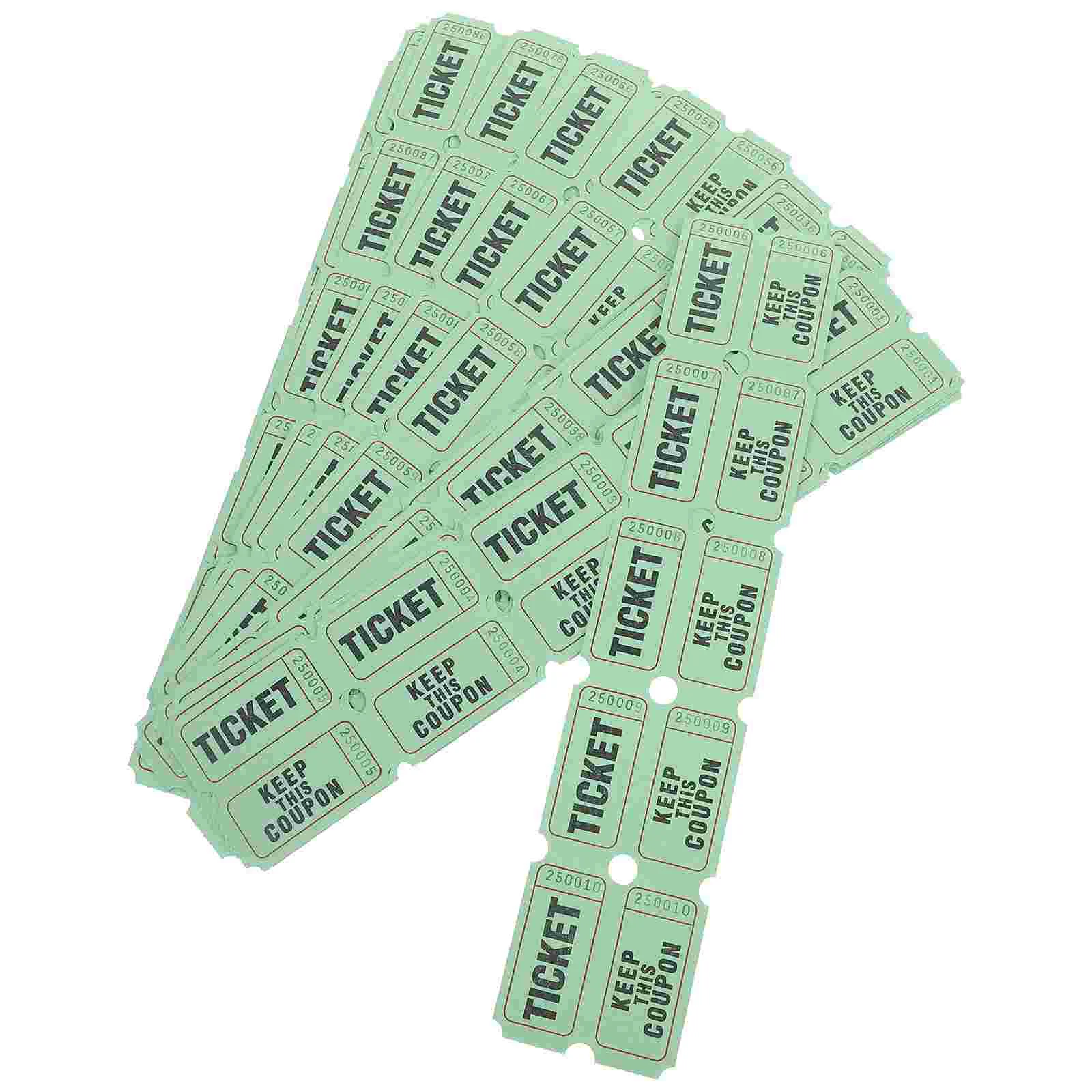 100 Pcs Registration Form Raffle Ticket Tickets Events 500X250X010CM Paper Game Party Supply