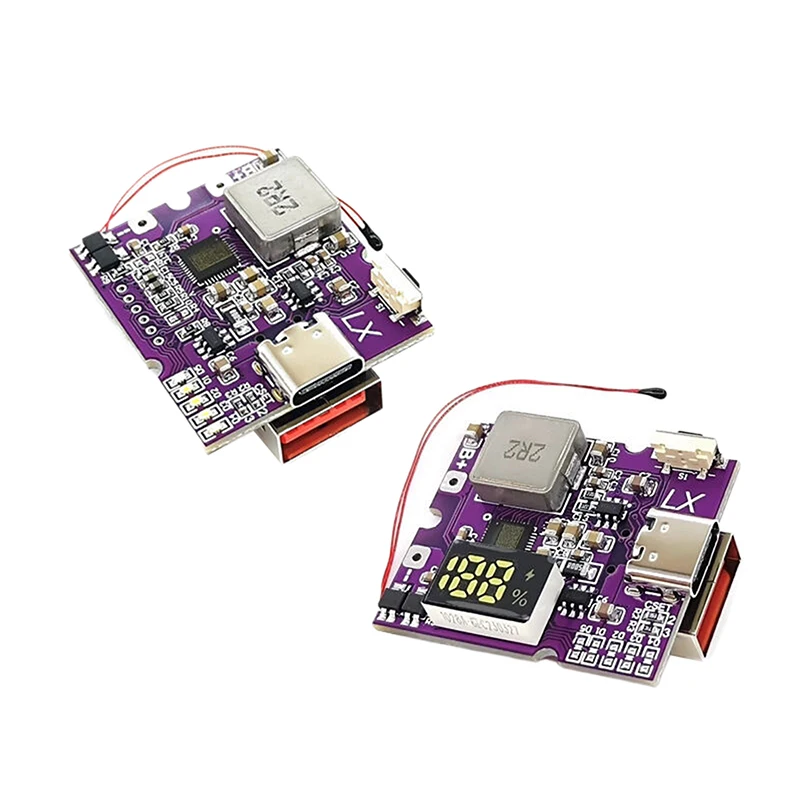 Placa de circuito de módulo de potencia móvil de carga rápida bidireccional, Banco de energía de 22,5 W con soporte USB tipo C Digital/ligero PD/QC
