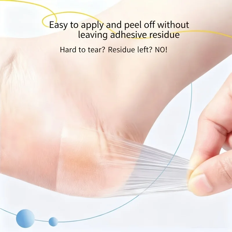 Moisturizing Heel Patches Invisible Breathable for Dry Cracked Heels Soft PVC Repair Foot Care Cushion No Glue Festival Party Fa