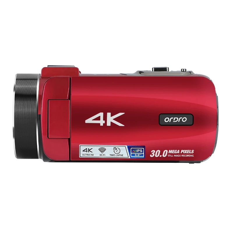 Live Streaming Camcorder 4k 10X Optical Zoom Vlog Camera Retro Red Black for YouTube facebook Video Recording 2024 New Year gift