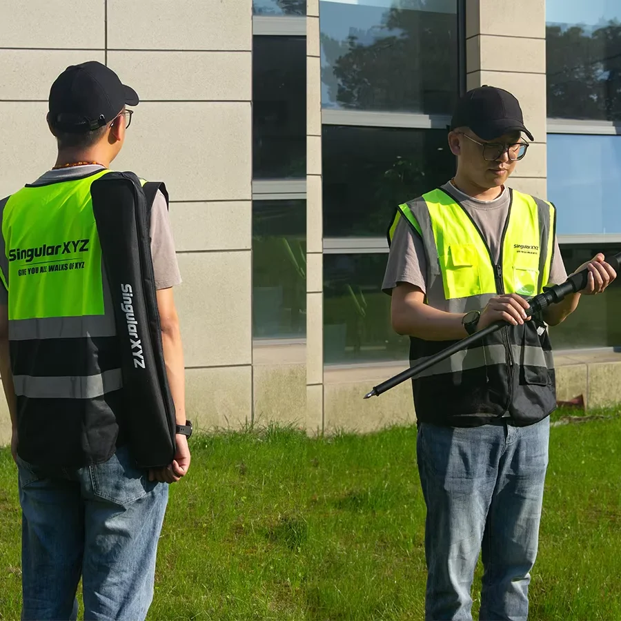 Singularxyz高品質1.8m伸縮式GPSポールRTK測量レベルロッド（ネジ式スナップ付き）格安機器部品＆アクセサリー