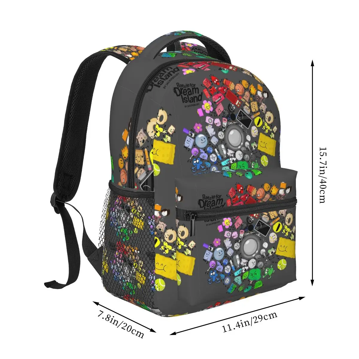 Battle For Dream Island Cast Mural Backpacks Boys Girls Bookbag Students School Bags Cartoon Travel Rucksack Shoulder Bag