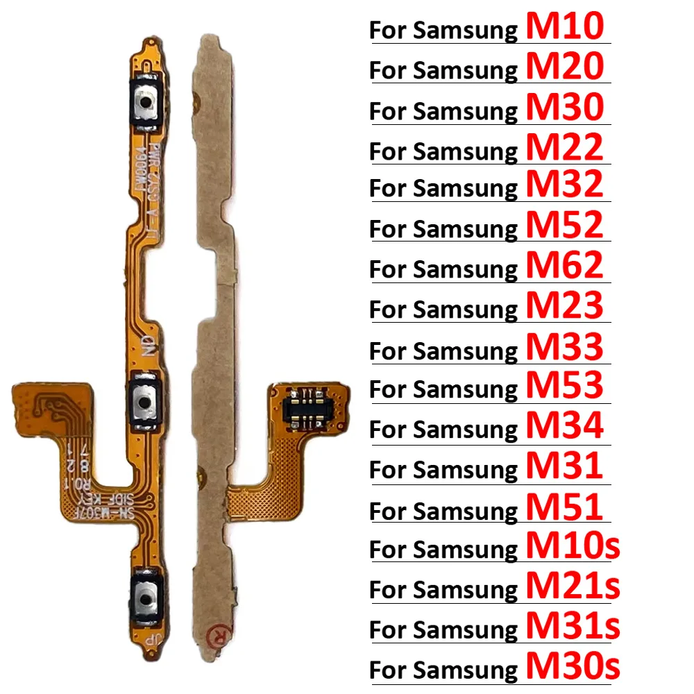 

Power On Off Volume Side Button Key Flex Cable For Samsung M30s M10 M20 M30 M22 M32 M52 M62 M23 M33 M53 M34 M10s M31 M51 M31s