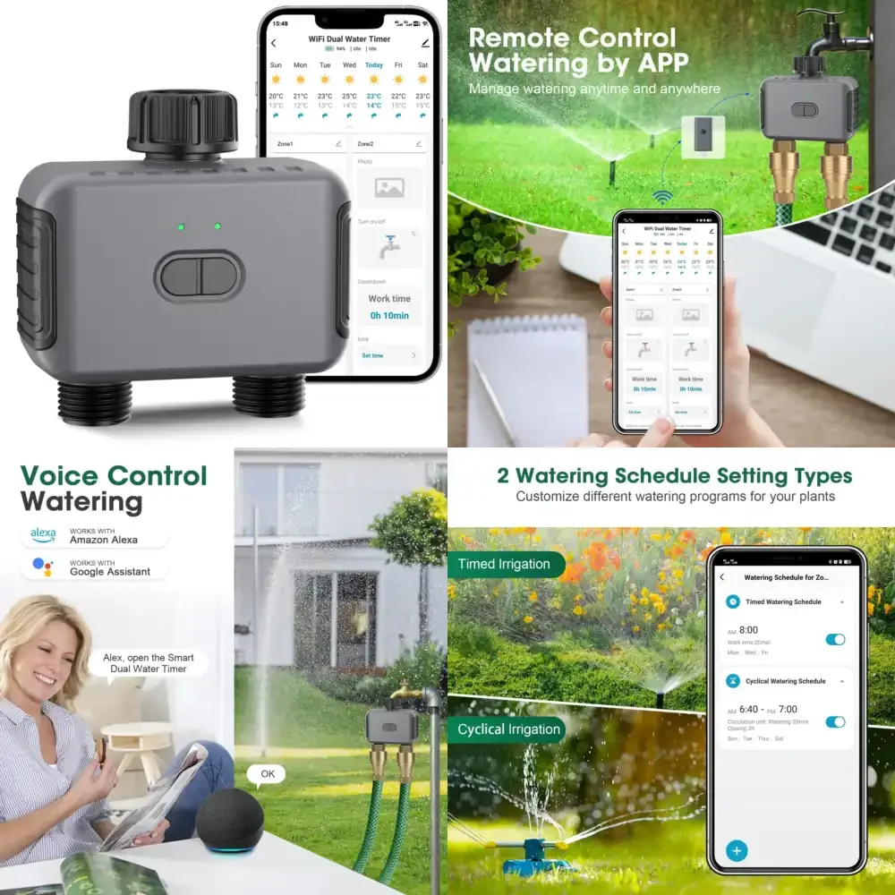 Qwinn 2026-Haozee Smart Home Zigbee Watering Timer Sprinkler Drip Irrigation & Garden Irrigation Home Assistant
