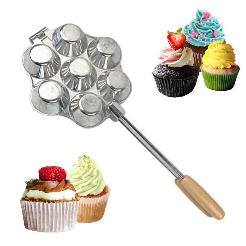 

Muffin Tray Cupcake Baking Pan Aluminum Baking Tray For Egg Tart With 7 Cup-Shaped Groove Muffin Tins Release Cupcake bake tools