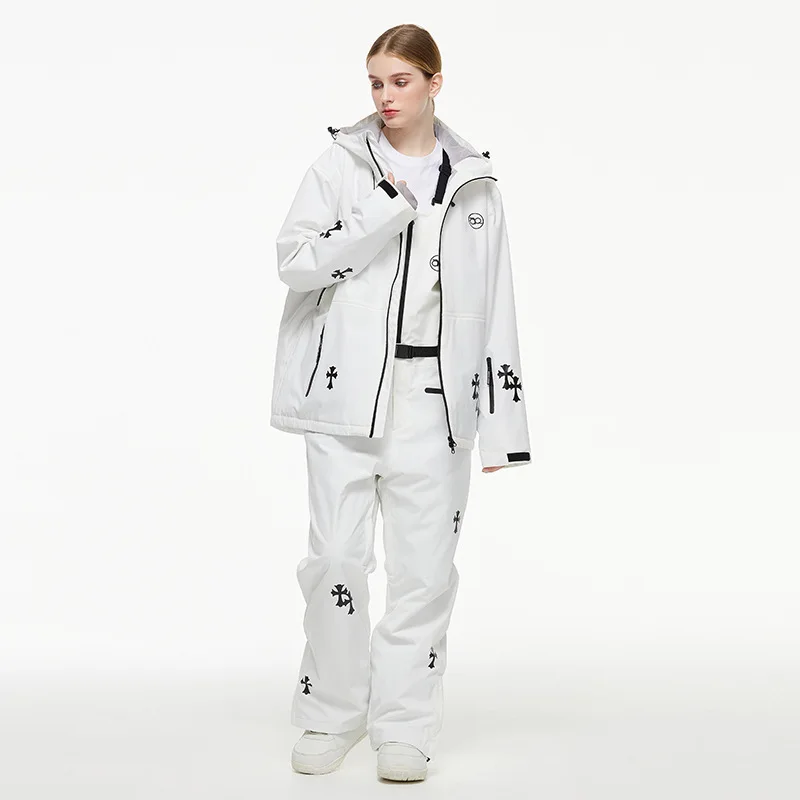 

Women's Outdoor Sports Skiing Suit Set Two-piece Baggy Windproof Breathable Adult Winter Waterproof Warm Wear-resistant Clothing
