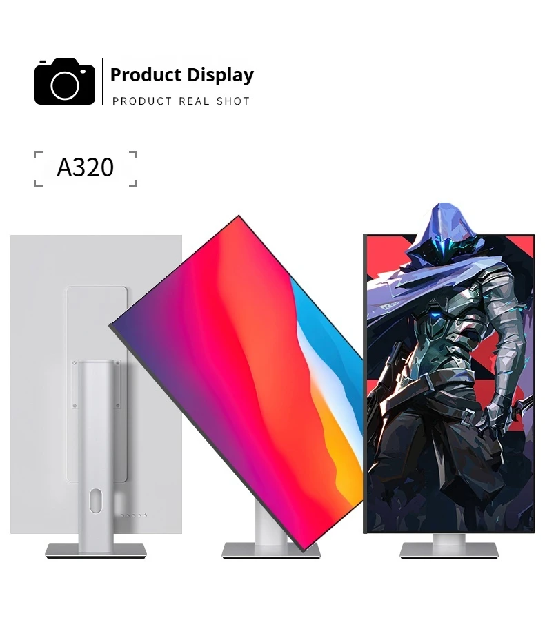 

32 Inch 4K UHD 120Hz 1ms Game Monitor IPS 100% sRGB FreeSync/G-Sync Compatible HDMI2.0 EyeCare Adjustable Stand Alloy metal body
