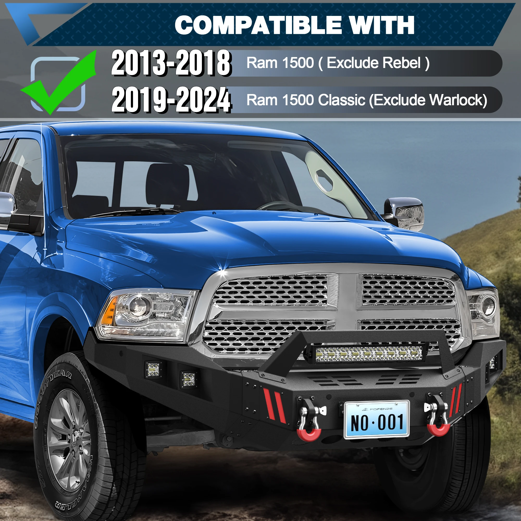 

Modifications and additions suitable for off-road vehicle, for ram 1500, car exterior decoration