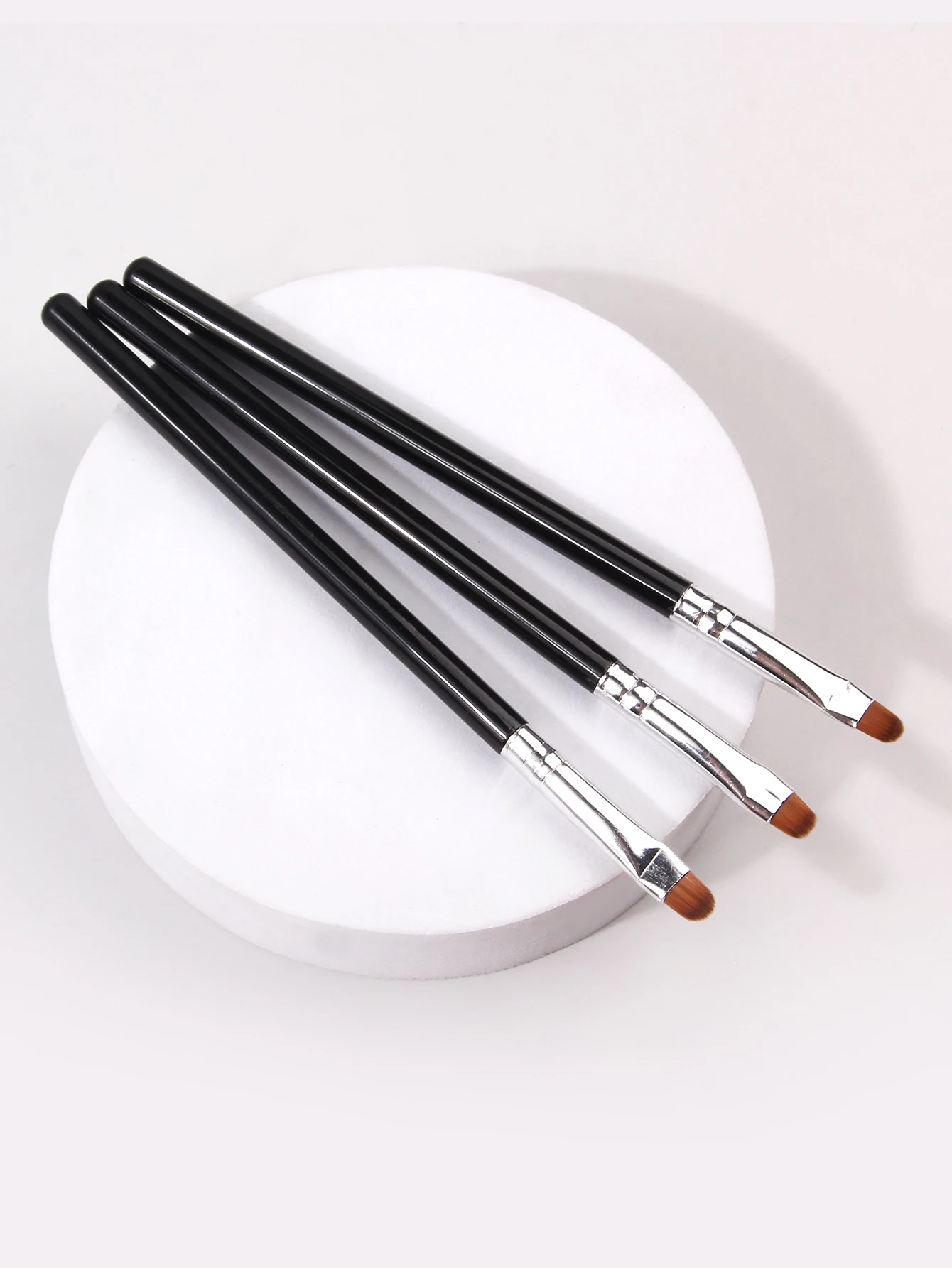 แปรงอายไลเนอร์ขนแปรงใยสังเคราะห์คุณภาพสูง 3 ชิ้น/แปรงคอนซีลเลอร์/แปรงปากแบบพกพาแปรงอเนกประสงค์