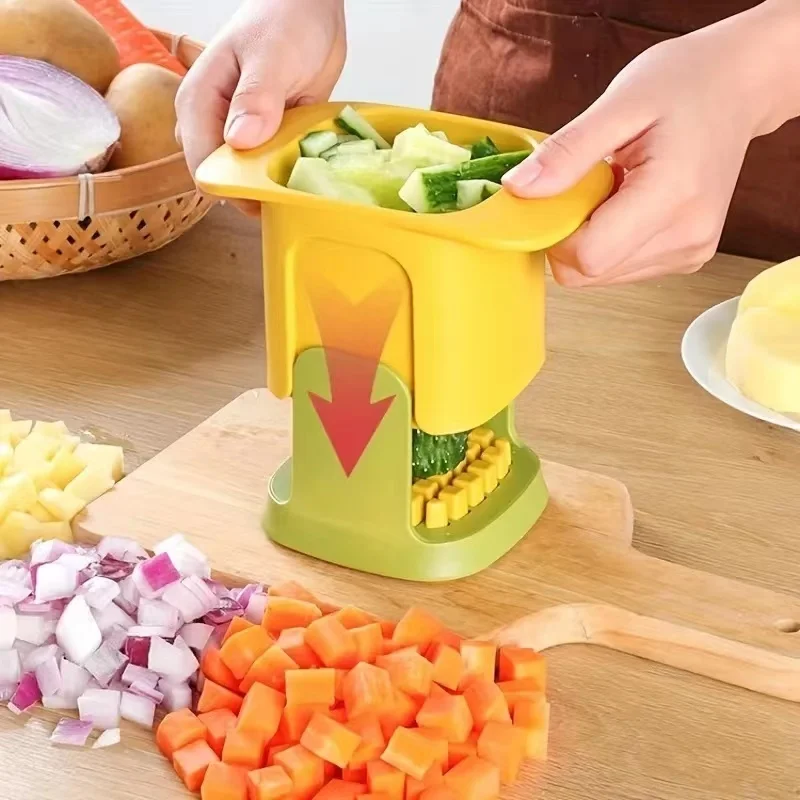 

Household Cutter Hand Pressure Onion Dicer Kitchen Tools Multi Functional Cucumber Potato Slicer Chopper French Fries Cutter