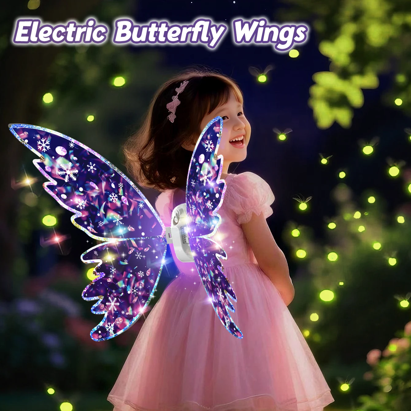 

Luminous electric butterfly wings, angel wings, fairy wings, children's electric toys, festival outdoor decoration, gift