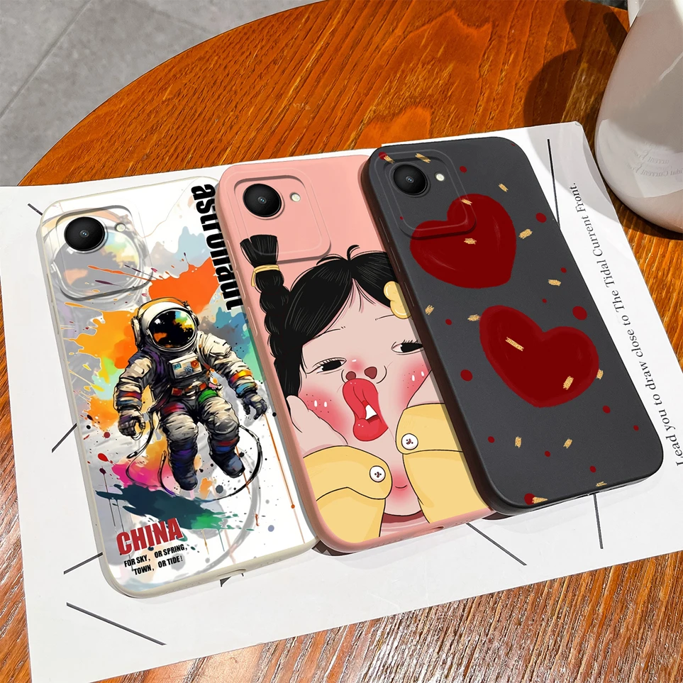 For OPPO Realme Narzo 50APrime 50i 50A Case Tulip Soft Silicone Shell For Narzo50i Cover 50A Prime Coque 50i Funda Capa