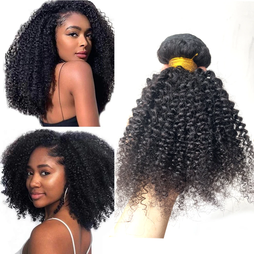 Afro Kinky Curly Bundles Brazilian 1/3 Afro Kinky Human Hair Bundles Deal 8-20