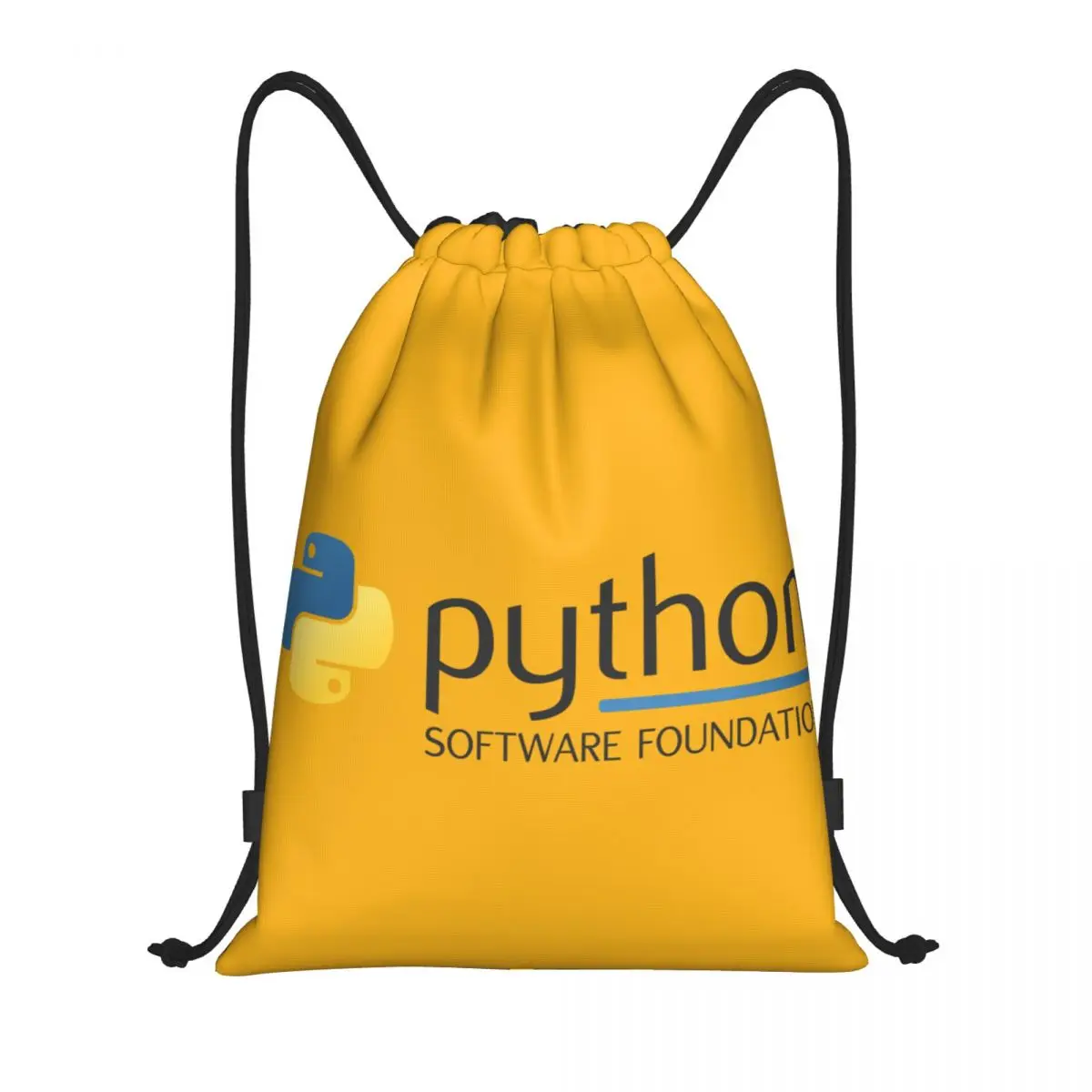 Python Programação Logo Drawstring Mochila Sports Gym Bag para Mulheres Homens Programador Computer Developer Training Sackpack