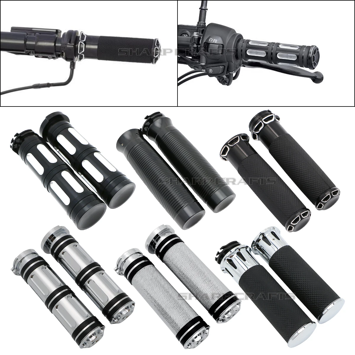 High Quality Handle Bar Hand Grips For HARLEY SPORTSTER XL 883 1200 Iron Custom Superlow Forty Eight Special Roadster Nightster