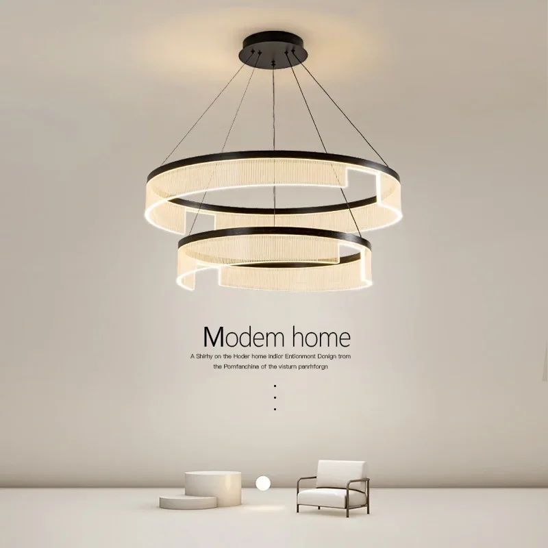 

Modern LED Chandelier Living Room Luxury Acrylic Decoration Bedroom Kitchen Loft Children's Study Round Smart Ceiling/Chandelier