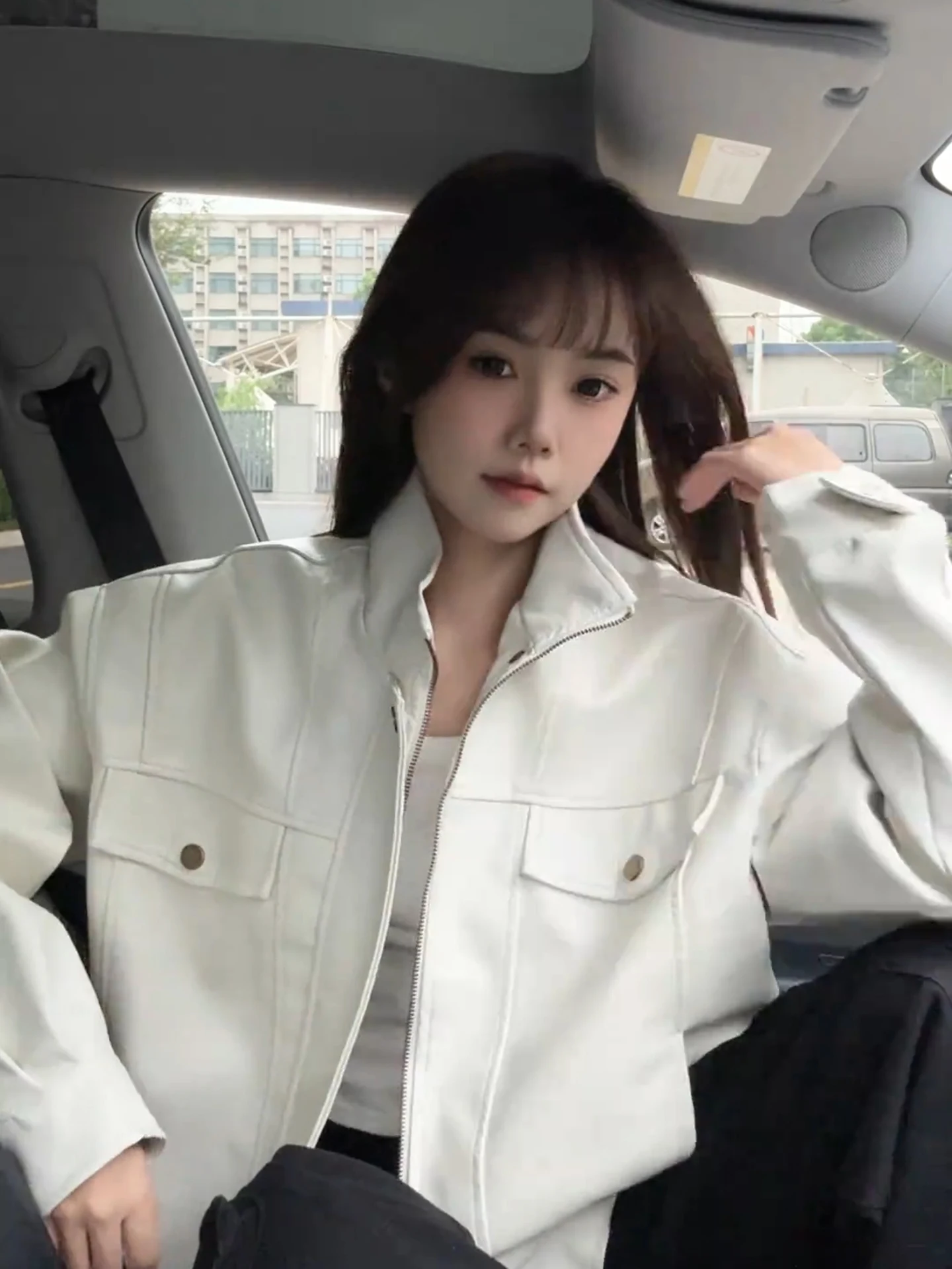 

Повседневная кожаная куртка-косуха унисекс из ПУ кожи с воротником-стойкой, модная уличная одежда, осенняя верхняя одежда