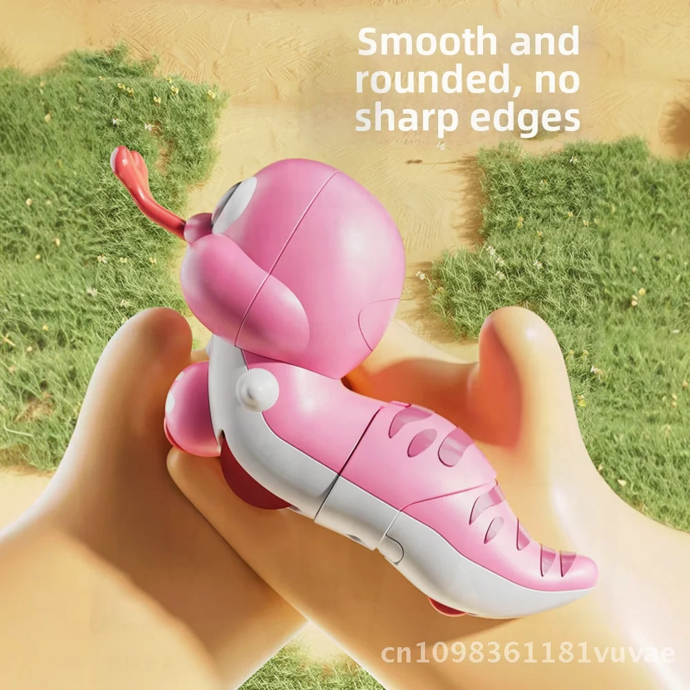 Interaktywna zabawka do raczkowania - nakręcana, urocza wężowa zabawka na łańcuszku dla dzieci, różowa, żółta, zielona, fioletowa - wczesna edukacja