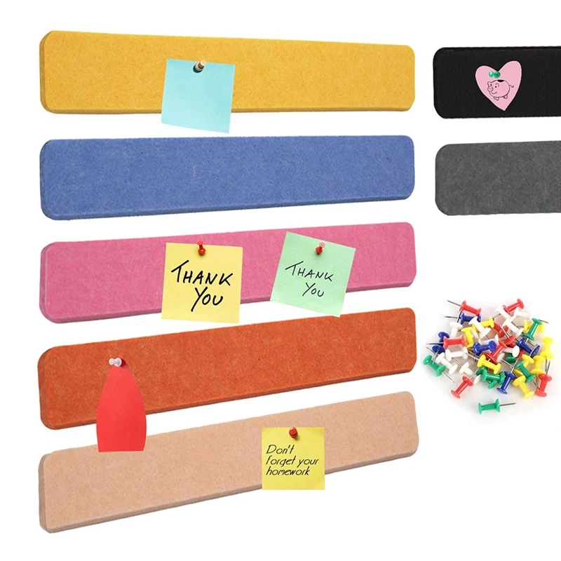 7 kolorów filcowe paski tablica ogłoszeń 7 szt. Samoprzylepny biuletyn listwa pasek bezramkowy pasek z filcem ściennym