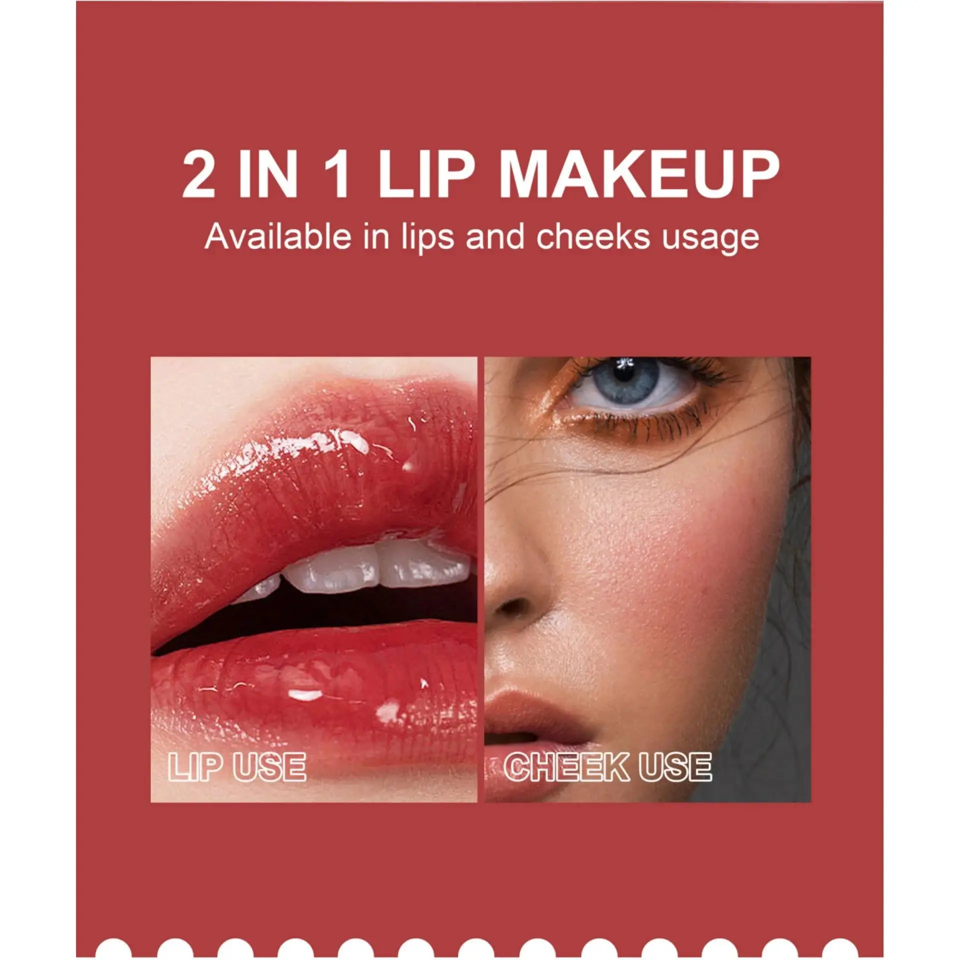 Glossy Multi Use Lip Stain 6 สี Long Lasting Cheek Tint Moisturizing Blush แต่งหน้าเครื่องสําอางค์ Lip Gloss Dye