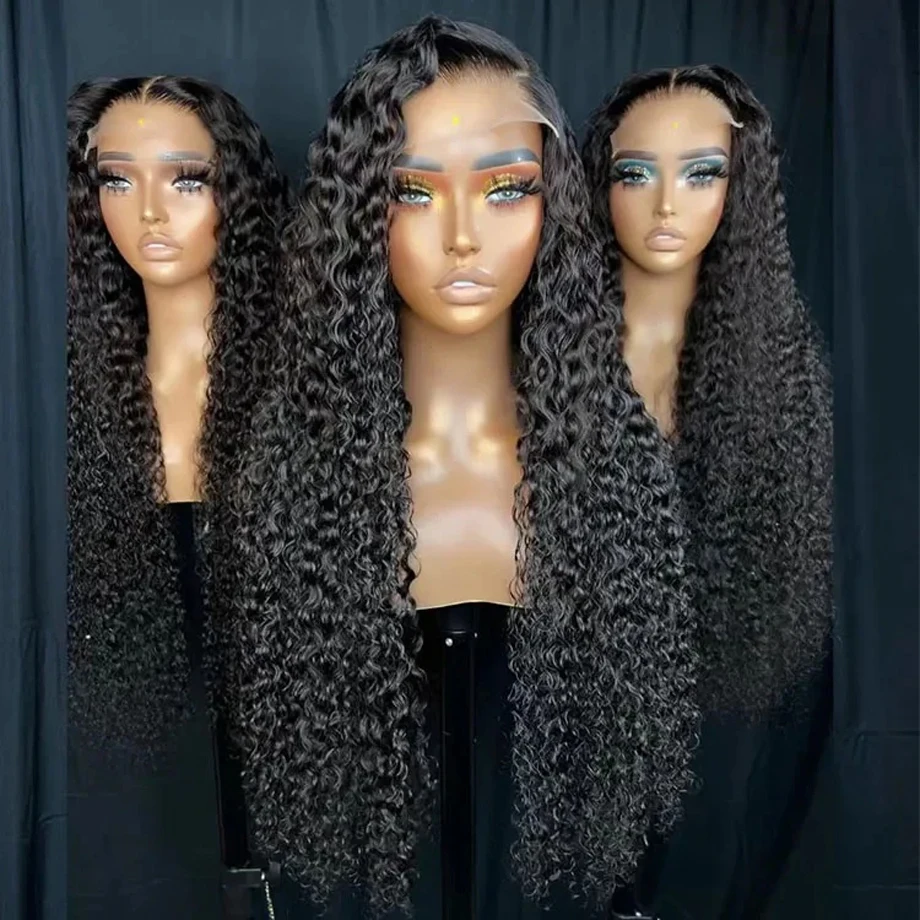 

Kinky Curly Lace Front Human Hair Wig 13x4 Hd Transparent Lace Frontal Wigs For Women 200% High Density Deep Curly Closure Wig