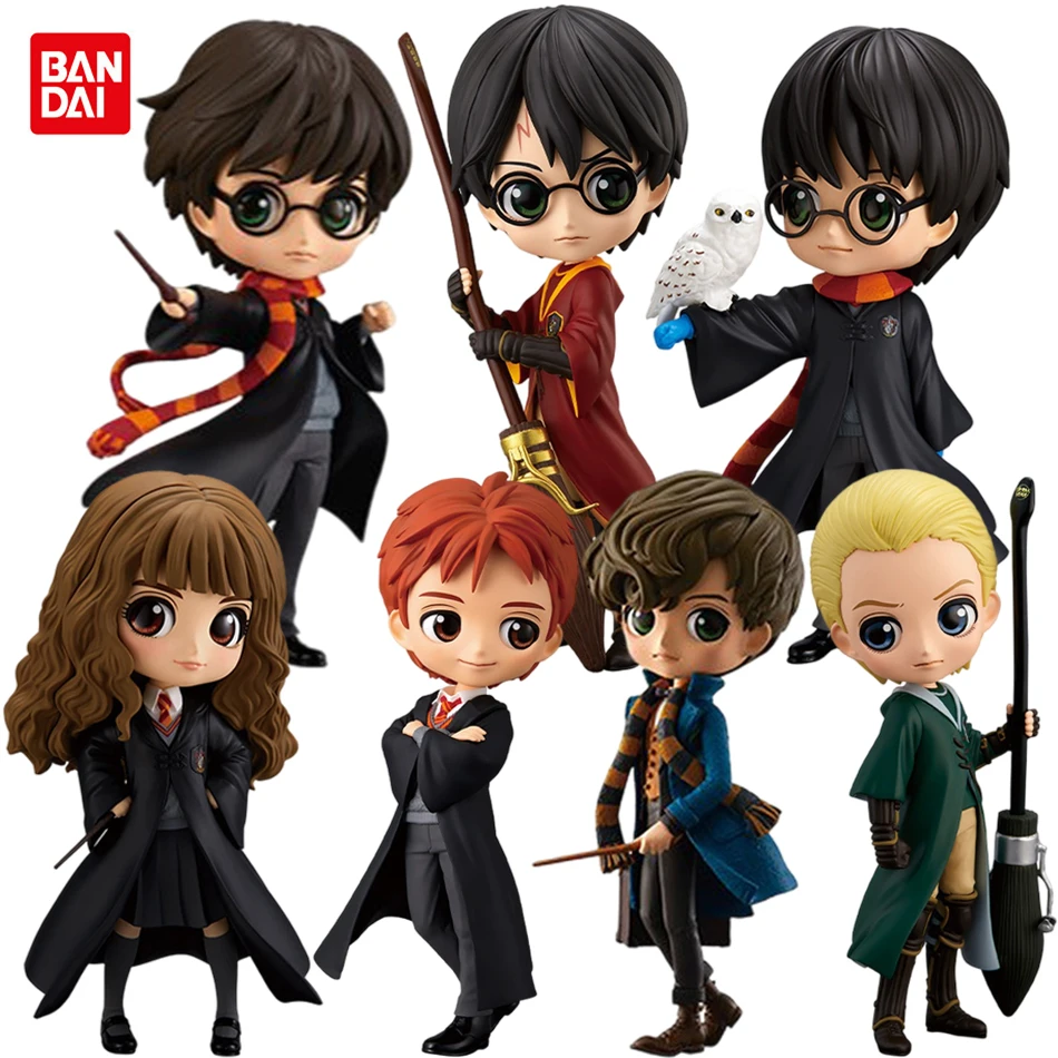 Anime 15cm Harry Potter Figure Hermione Ron Malfort Model Dolls Qposket Version Doll Car Decoration Children Christmas Toys Gif