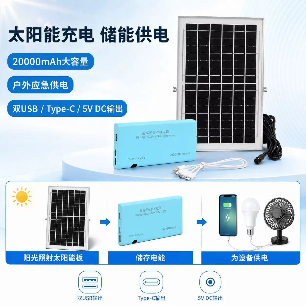 Source Manufacturer Integrated Solar Energy Storage Power Supply Field Operation Outdoor Multi-scene Power Supply Equipment Set