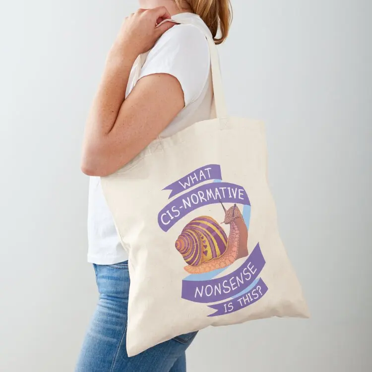 

Cisnormative Nonsense Snail Tote Bag canvas shopping bag eco bag folding shopping tote university