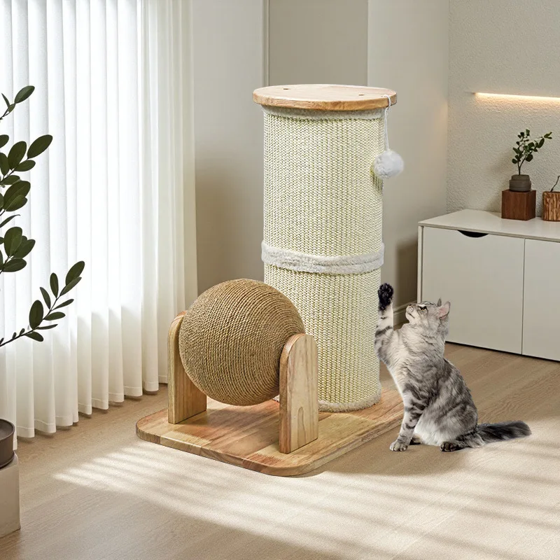 

Cat scratching column Small vertical sisal cat claw board climbing frame Japanese integrated play Anti-scratch