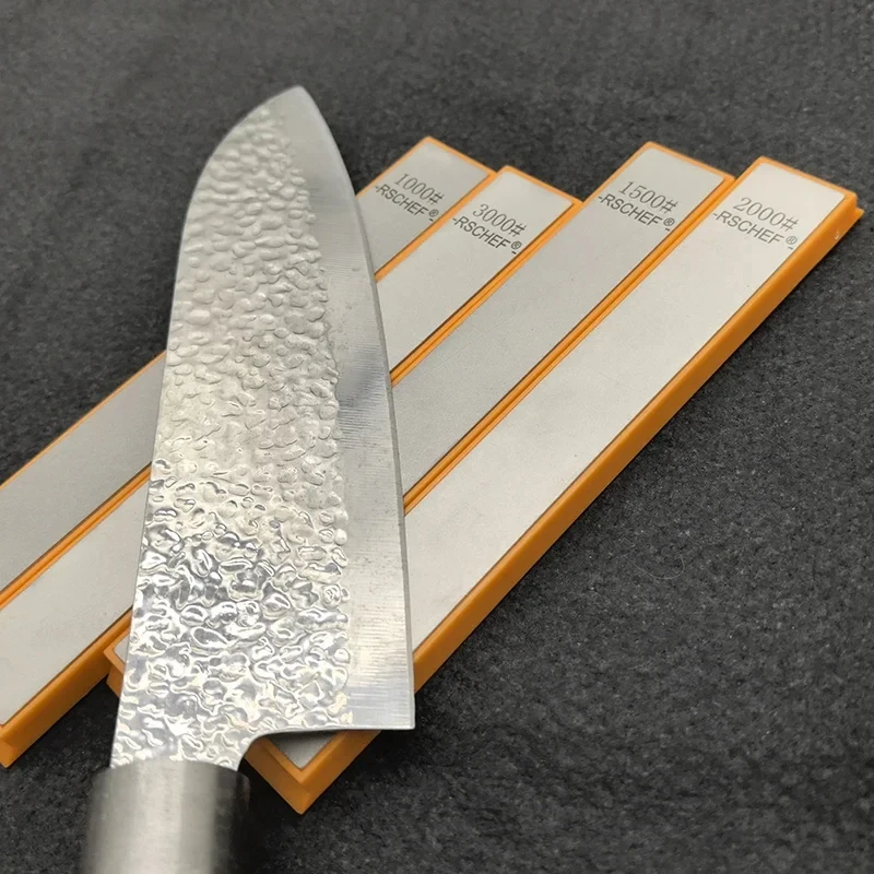 RSCHEF New Orange Base Diamond Sharpening Stone Set Honing Oil Whetstone For Kitchen Knife Sharpening