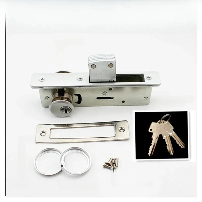 

1 комплект усиленных дверных замков из алюминиевого сплава для входных дверей и напольных замков для магазинов, толщина двери 35-45 мм.