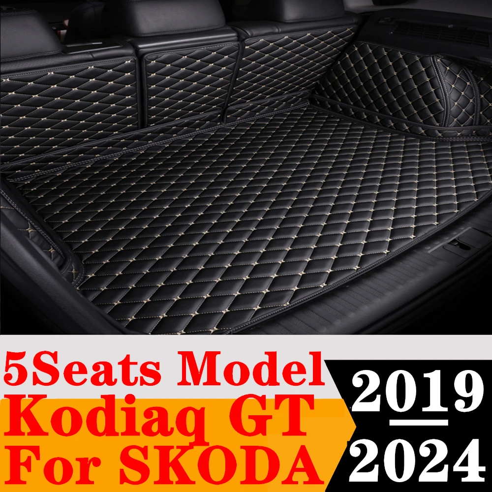 

Полный комплект коврика в багажник автомобиля на заказ для Skoda Kodiaq Gt 2024 23 2022 2021 2020 2019, задний багажник, лоток для багажника, коврик для багажа