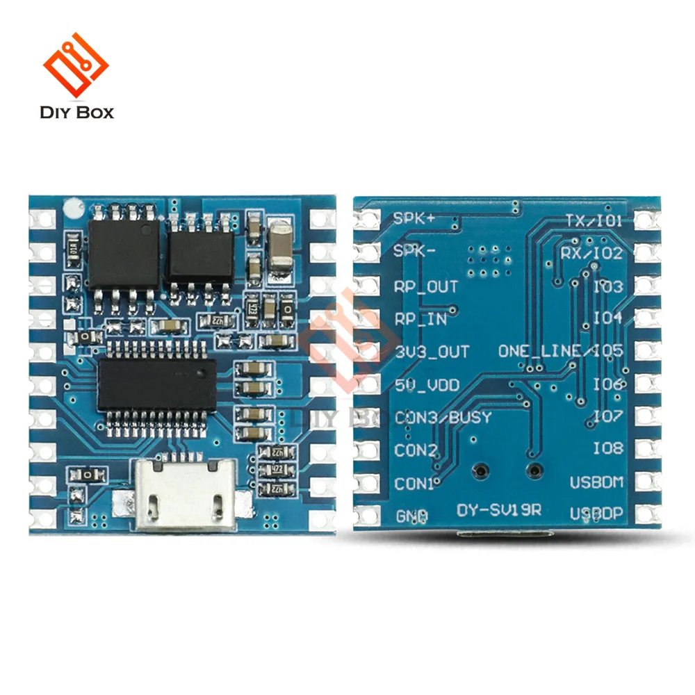 SV19R Voice Playback Control Module One-To-One Trigger Serial Port Control Segment Trigger MP3 Onboard Storage 3.7-5V