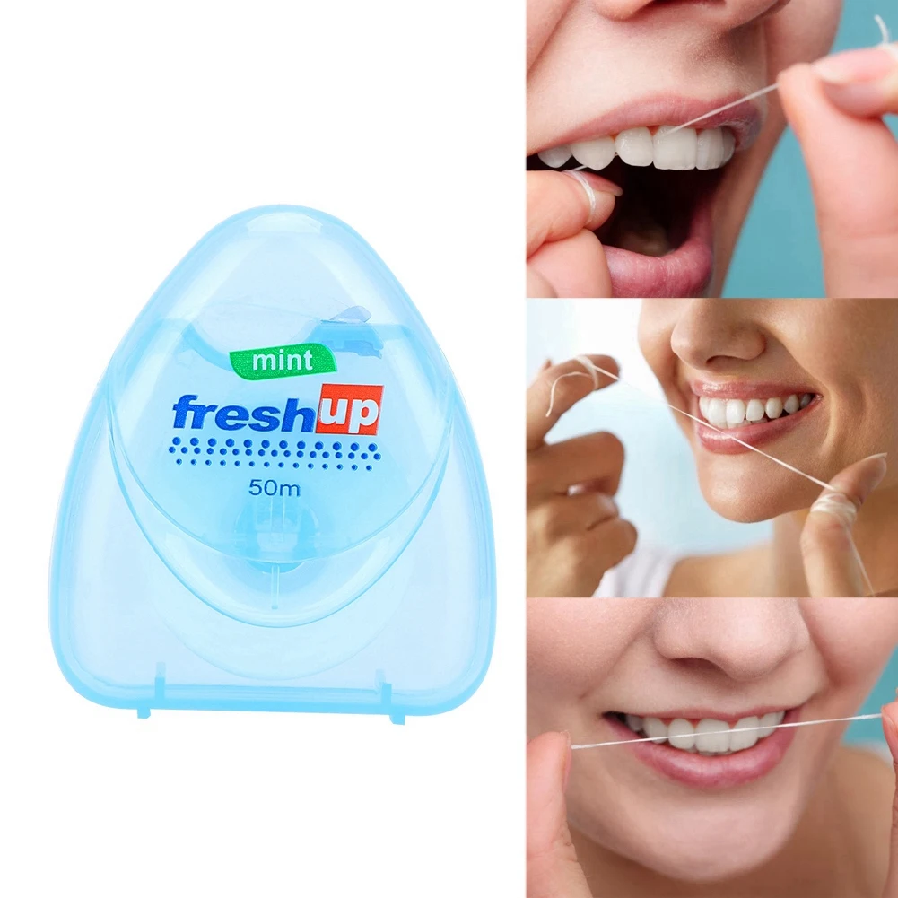 5Box Microwax Highstrength Ultrafine Dental Floss Bacteria Plaque Removal Tooth Cleaner Oral Hygiene Supplie Flosser 50M/Roll