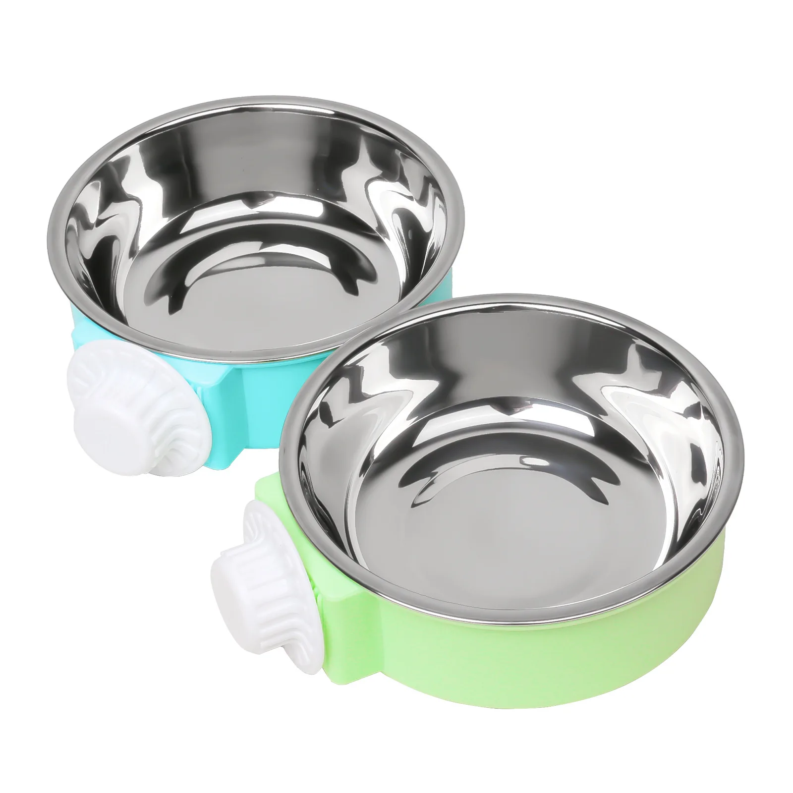 Pet Food Bowl Hanging Stainless Steel Pet Bowl Dogs Supplies Fixed Cat Bowl Cats Dog Crate Drinking Bowl Little Pet Feeding