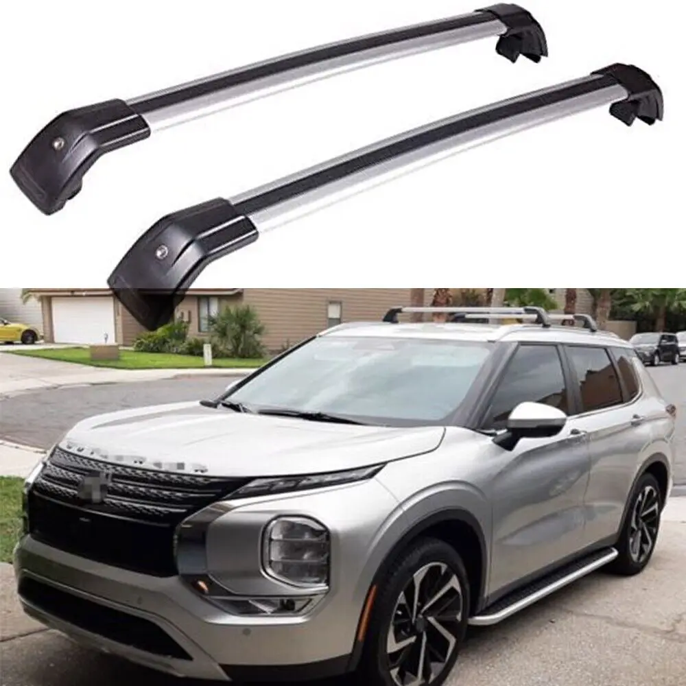 2Pcs Roof Rail Rack Cross Bar Crossbar Fits for 2022 2023 Mitsubishi Outlander