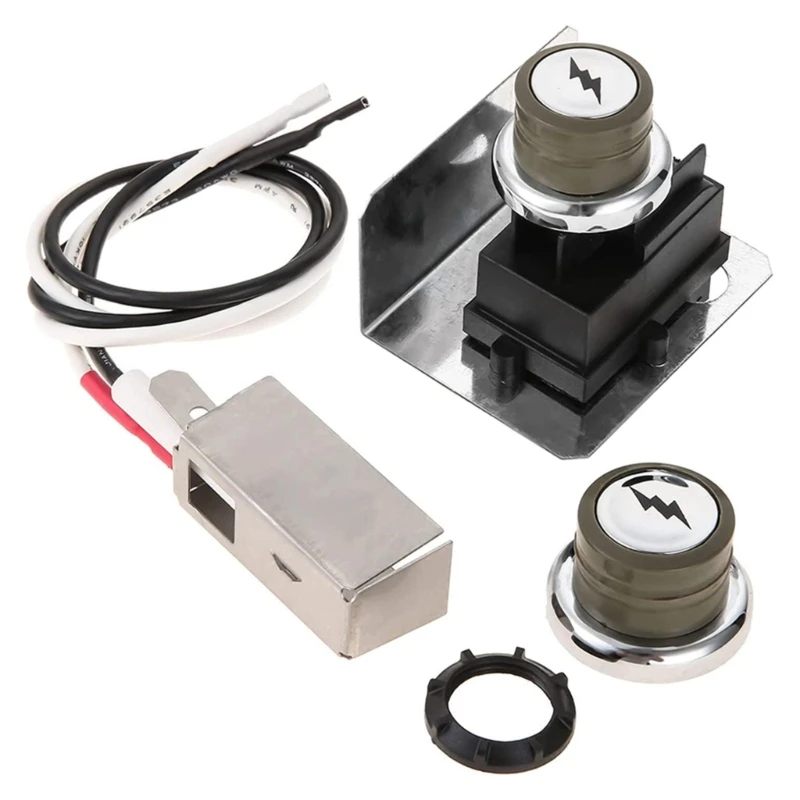 طقم إشعال فعال بديل طقم ولاعة الشواء مع لوحة تحكم جانبية مادة معدنية لشوايات الغاز E310 E210