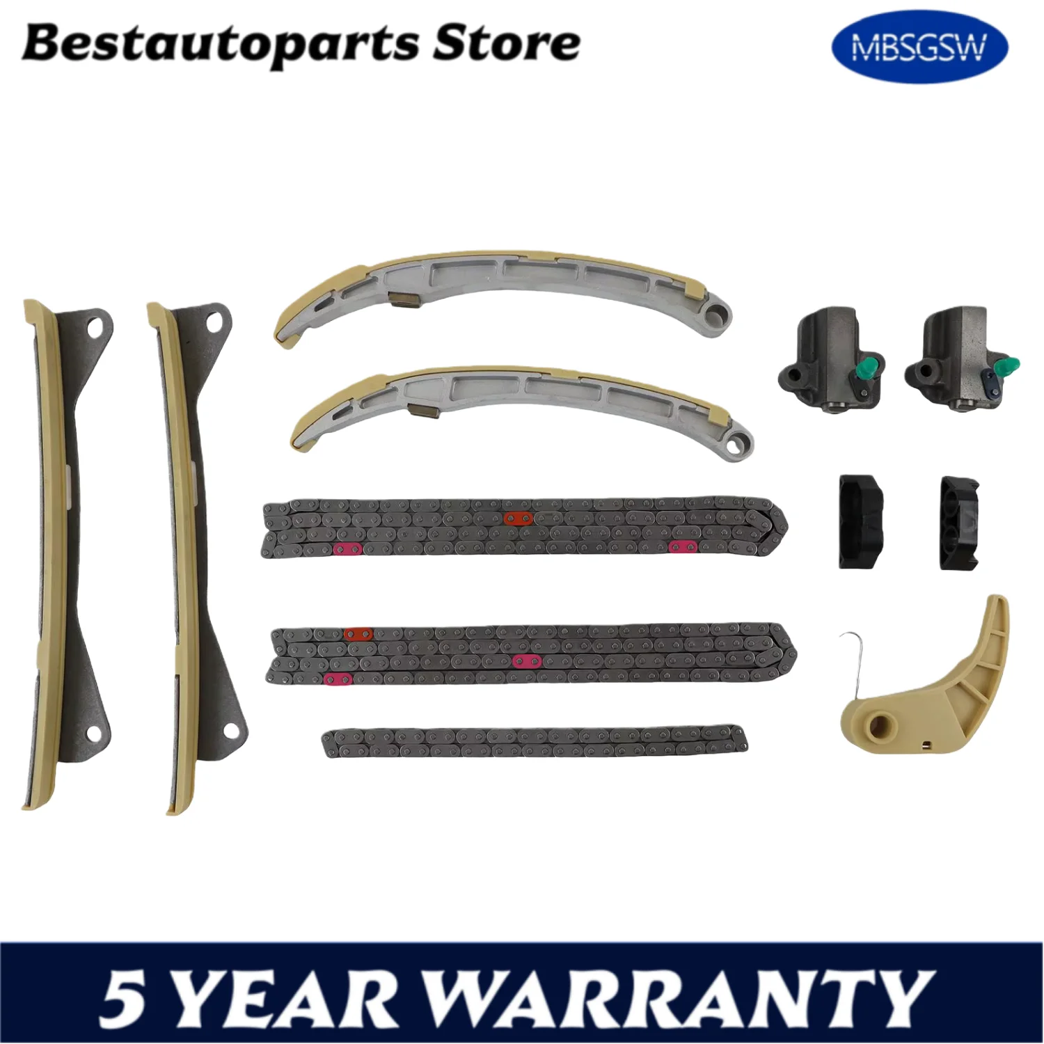 Engine Timing Chain Kit 24321-3L100 243213L100 For 2015-2021 Sedona Genesis Palisade Santa Fe 3.3L 3.8L