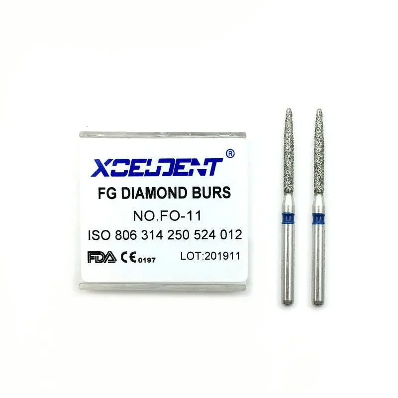 10pcs FO-11 Dental Diamond Burs Drill DentistryDiamond Handle Diameter 1.6mm Dentist Tools for Teeth Whitening