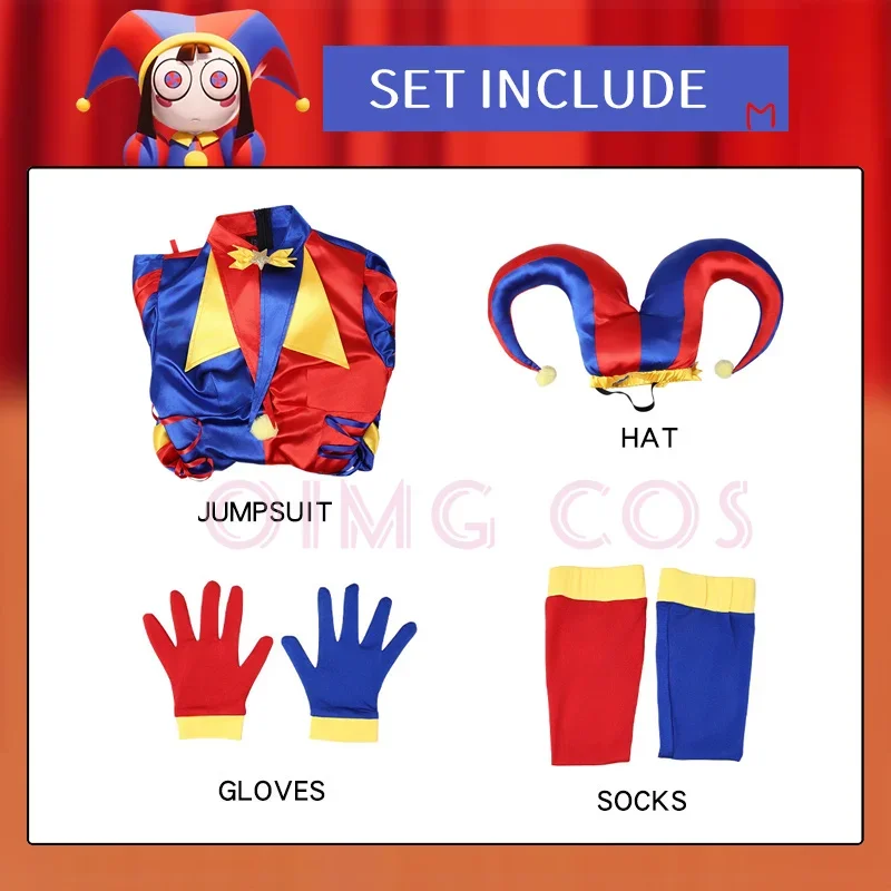 The Amazing Digital Circus Pomni Cosplay Costume Carnival  Anime Uniform Halloween Costumes Women Game view 6