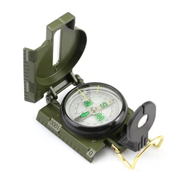 Lensatic 군용 나침반 휴대용 카키 조준 캠핑 하이킹 나침반 가이드, 육군 스타일 서바이벌 마칭 포인팅 가이드