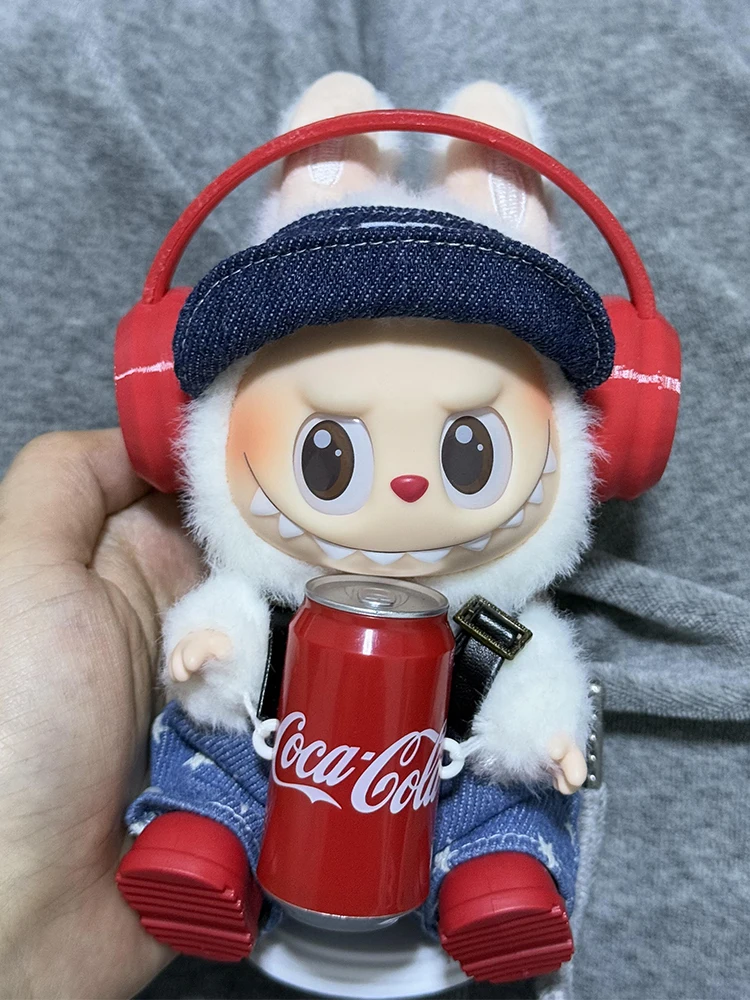Labubu 인형 옷 3 세대 콜라 도파민 이어폰 신발 안경 장식 액세서리 부드러운 PVC 면화 인형 의상
