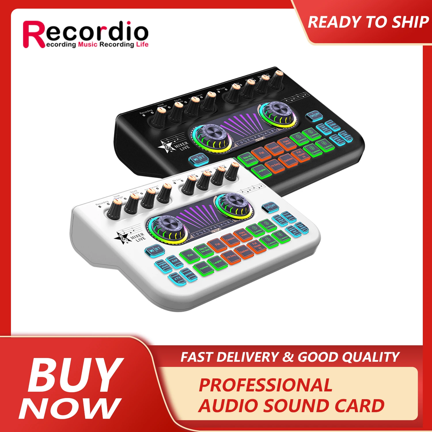 

GAX-X3 Professional Studio Condenser Mic Live Podcast Equipment Sound Card Karaoke Recording Sound Card Set