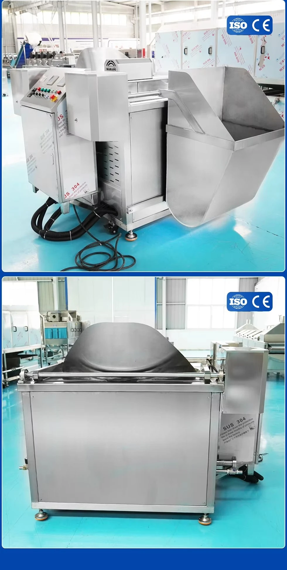 Automatic Cooking Fried Crispy Chicken Potato Fries Falafel Chips Fryer Batch Conveyor Groundnut Nut Deep Frying Machine - view 4