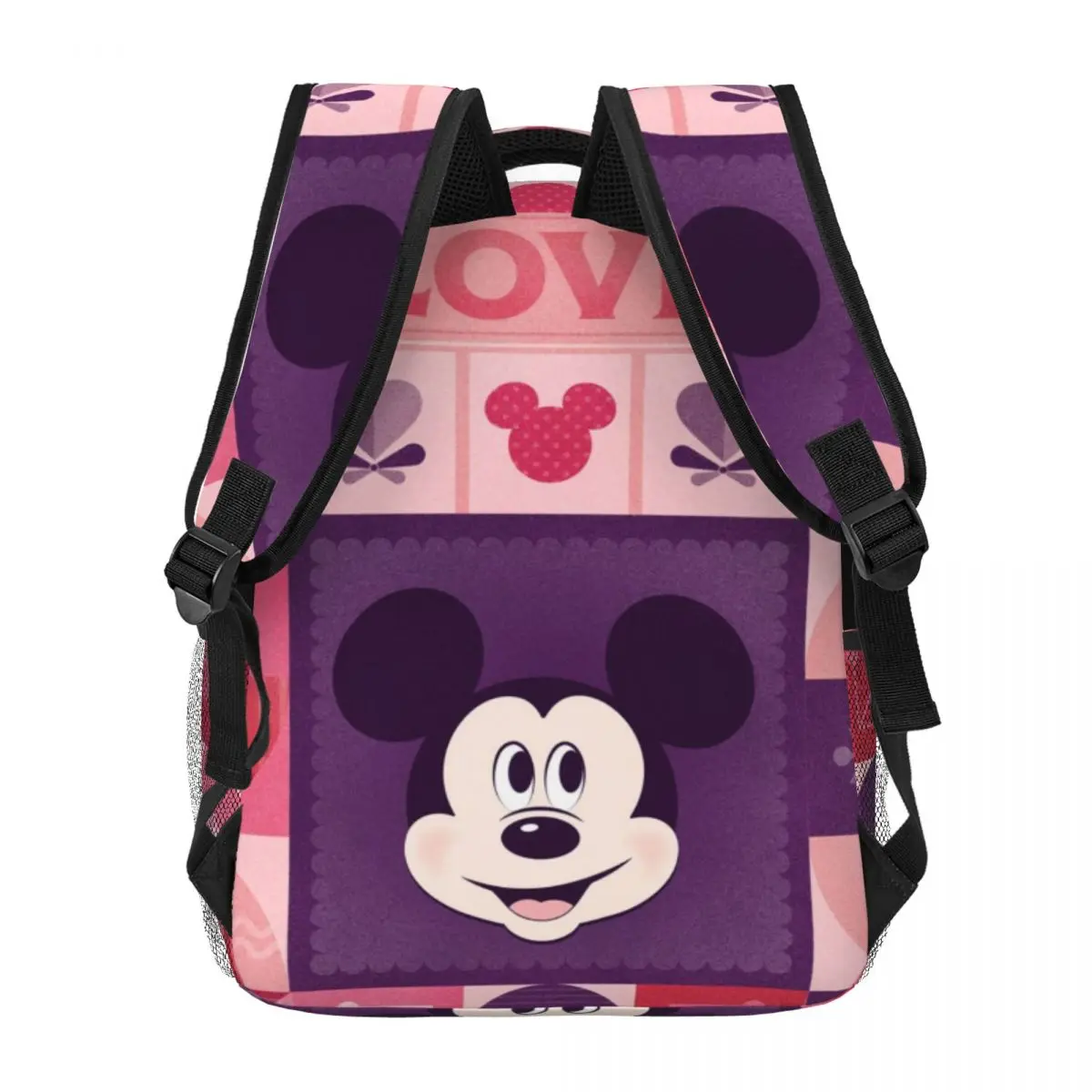 Mickey Mouse bedrukte lichtgewicht casual schooltas voor school, buiten, winkelen, kantoor 17 inch