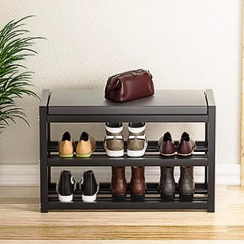 Torage Modern Entrance Shoe Cabinet Metal Black Living Room Household Shoe Cabinet Small Narrow Mobili Per La Casa Furniture