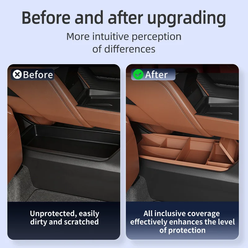 Car central control lower storage box For Cadillac Escalade 2026 model car center console storage, organization, decoration