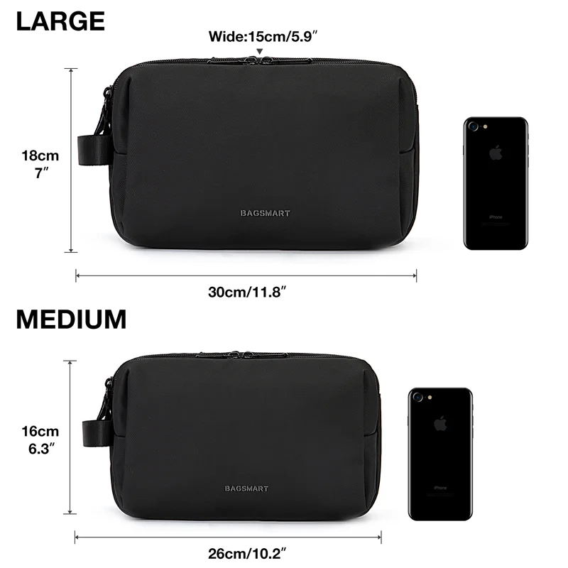 BAGSMART Toiletry Bag Men Large Capacity Men's Necessaire Travel Makeup Bag Waterproof Women Cosmetic Travel Organizer