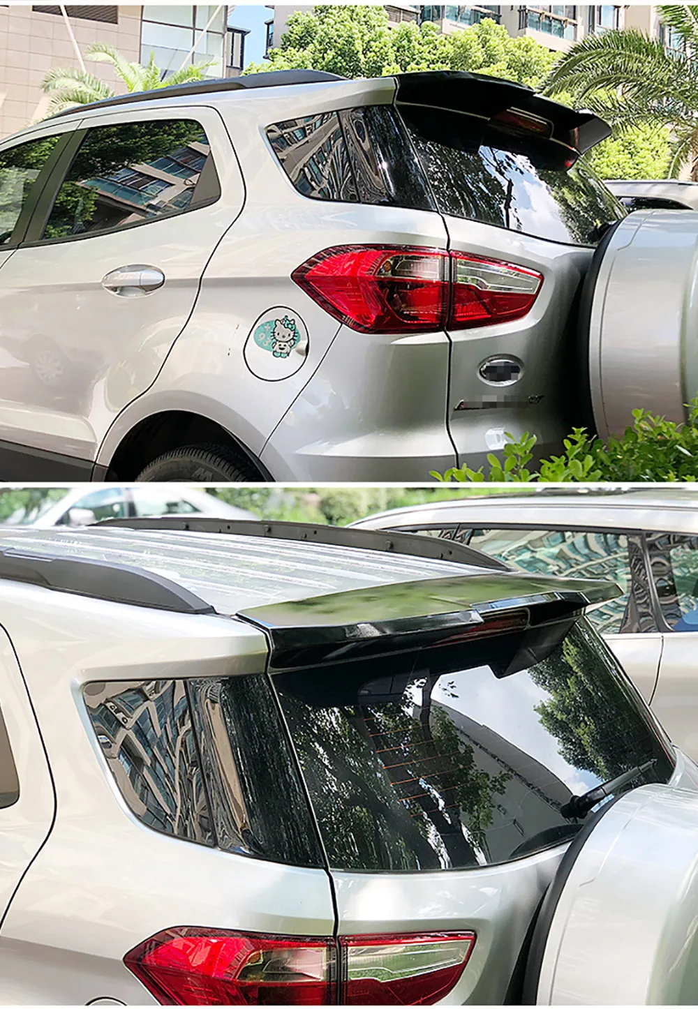 For Ford ecosport ST-LINE rear spoiler 2013 2014 2015 2016 2017 2018 2019 2020 ABS rear spoiler car exterior accessories